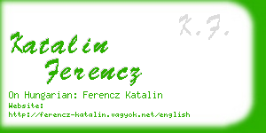 katalin ferencz business card